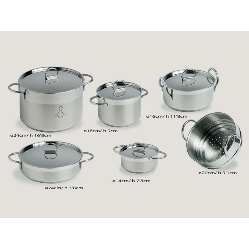 BATTERIA DA CUCINA IMPILABILE SET 11 PEZZI - immagine 2