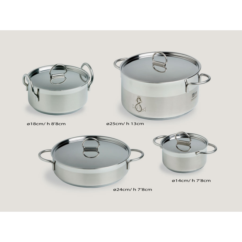 BATTERIA DA CUCINA IMPILABILE SET 7 PEZZI - immagine 2