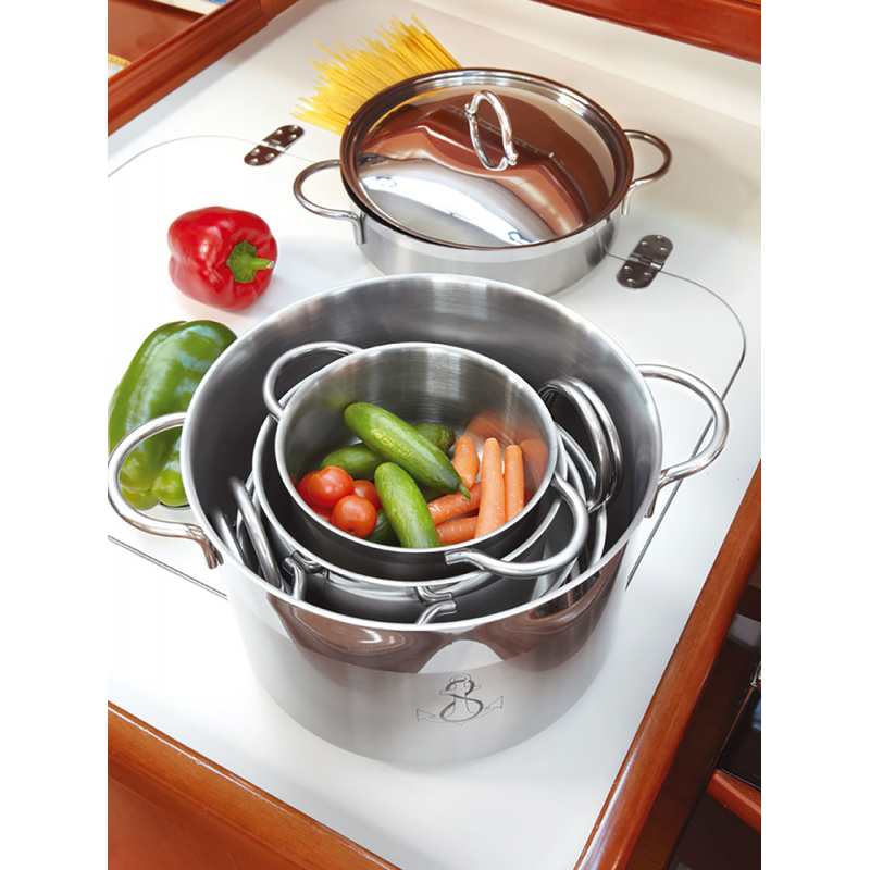 BATTERIA DA CUCINA IMPILABILE SET 7 PEZZI - immagine 3