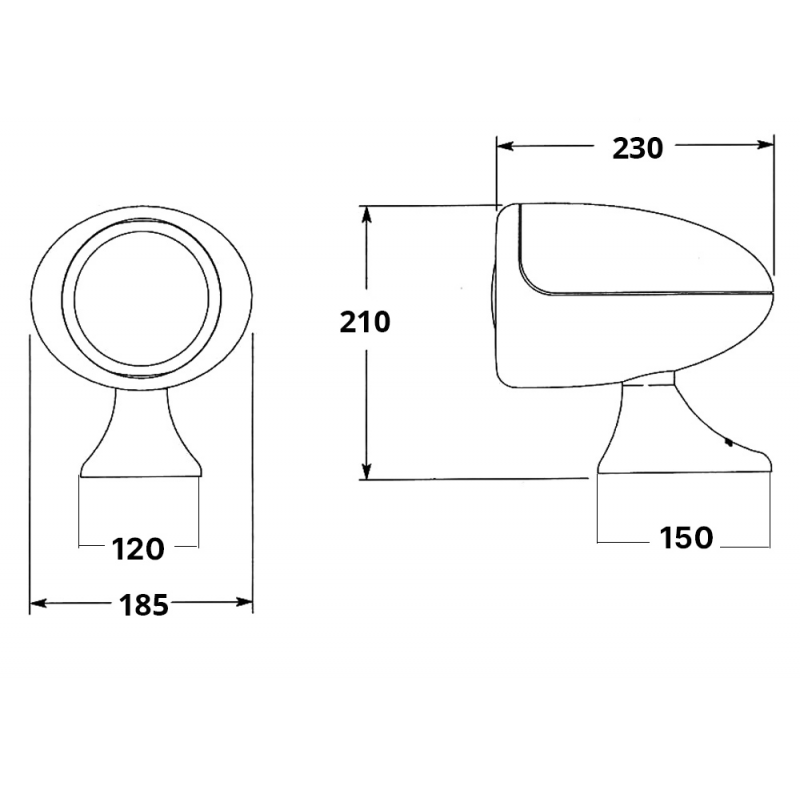 PROIETTORE ORIENTABILE IN ABS - immagine 2
