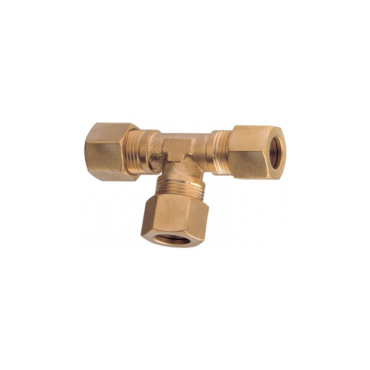 RACCORDO A TEE IN OTTONE PER TUBO RAME