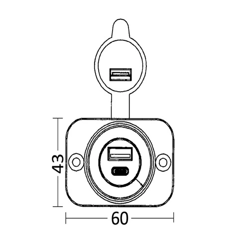 PRESA USB E PRESA C PER CAVETTO - immagine 2