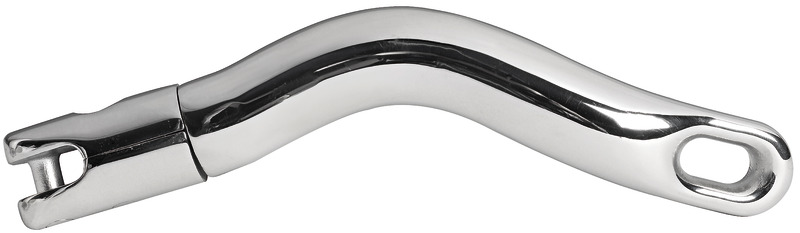 In acciaio inox AISI 316 lucidato a specchio. Con le moderne ancore di tipo asimmetrico (Bruce, Delta, Trefoil® ecc.), quando l’ancora viene salpata è molto probabile che si presenti al musone girata nel verso sbagliato. Twist, invece, la ruota nel giusto verso mentre si infila nel musone o cubia. Un grillo collega l’occhio fisso all’ancora.