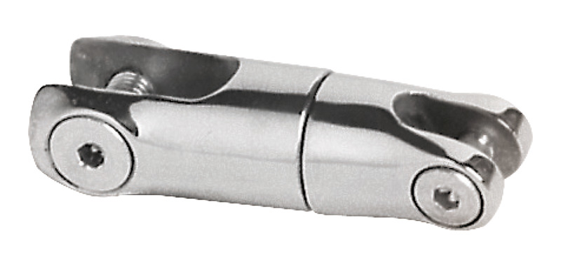 In acciaio inox AISI 316 microfuso. Senza sporgenza, per collegare la catena all’ancora. Facilita la risalita attraverso il musone di prua della catena e dell’ancora, evitando il problema del tradizionale grillo che si impiglia. Modello irrobustito con finitura extra, esclusivo Osculati.
