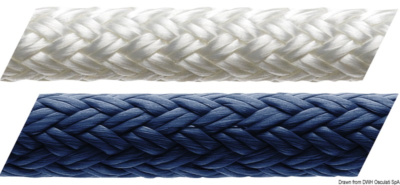 Ideale per: drizze, scotte a basso stiramento, terzaroli, molteplici usi professionali.Caratteristiche: galleggiante, resistenza all'allungamento; facile da impiombare; può essere scalzata.Anima: Dyneema 12 capi SK78.Calza esterna: 24 capi poliestere alta tenacità.