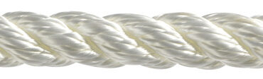 3-strand white polypropylene rope 10 mm