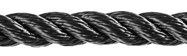 3-strand black Polypropylene rope 8 mm