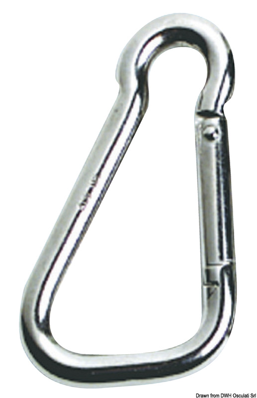 In acciaio inox AISI 316, aggancio senza appigli.