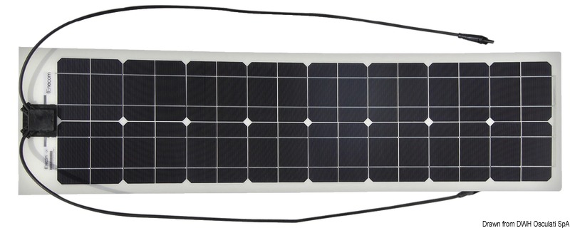 Fabbricati con celle solari aerospaziali ad alta performance. Sono pannelli di ultima generazione ultrasottili, solo 1,7 mm, e ultraflessibili. Efficienza celle mono 17,25%. Il pannello è composto da un sandwich formato da un supporto plastico + celle solari + rivestimento superficiale in resina epossidico UV resistente. Il fissaggio avviene tramite biadesivo. Cavo di connessione con spina MC4 incluso.Versione A: pannelli mono-cristallini.Versione B: equipaggiati con celle americane ad altissima efficienza Sun Power. Si ottiene un minor ingombro con un'efficienza superiore del 23% rispetto alle celle standard.