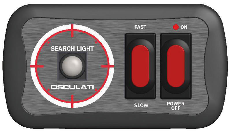 Carcassa: alluminio pressofuso e verniciato bianco con resine ad alta resistenza anti-corrosione. Completamente stagni. Rotazione orizzontale 355°, a 2 velocità. Rotazione verticale 50°. CREE LED di alta qualità. Consumo 54 W equiparabili ad oltre 100 W di una lampadina classica. I fari sono collegabili a 3 tipi di comando optional che possono essere indipendenti o "sommati" per creare la configurazione desiderata:1) comando da plancia con joystick (da collegare via cavo telefonico al faro) cavo incluso da 4,5 m. Optional da 10 m.2) Comando da plancia wireless (è sufficiente portare l'alimentazione al pannello che si interfaccia wireless con il faro).3) Radiocomando classico fornito con staffa per fissaggio alla plancia.