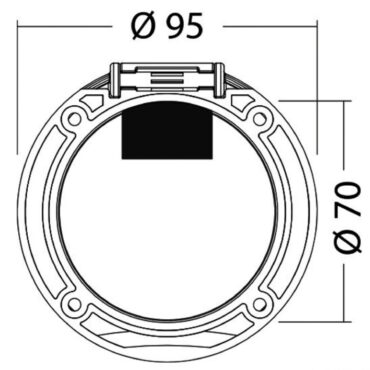 Classic Evo shower enclosure + door cross outlet