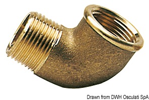90° brass elbow male/female 1"1/4