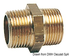 Brass double nipple 1"1/4
