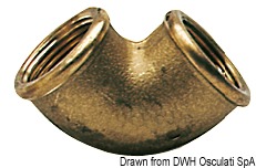 Brass 90° elbow female/female 1"