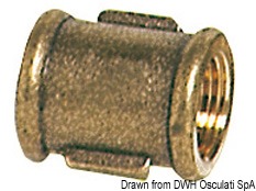 Brass joint sleeve female/female 3/8"