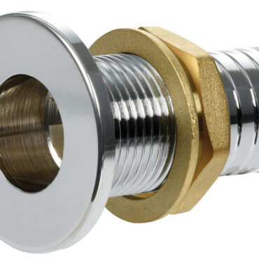 Thru hull flush mount chromed brass 3/4" x 24 mm