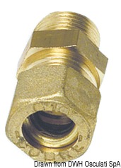 Brass comprssion joint straight male 10 mm x 1/4"