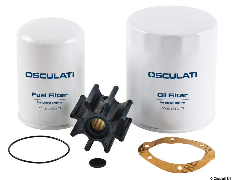 Formati da: filtro olio + filtro carburante + girante pompa acqua