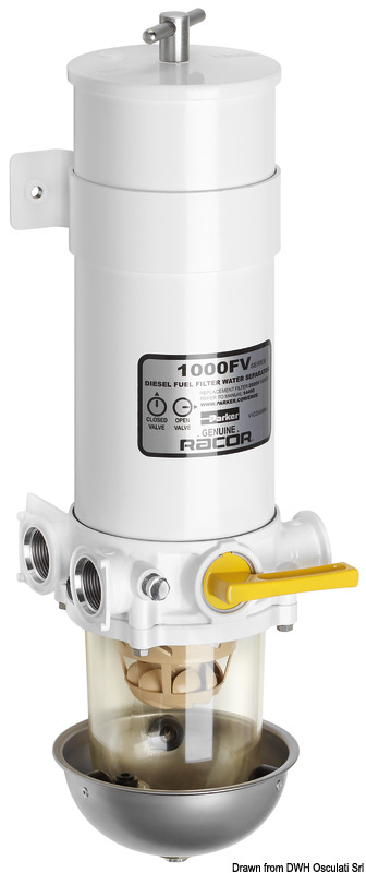 Servono anche come separatori acqua/gasolio con grado filtrazione 10 micron.Completi di portagomma.