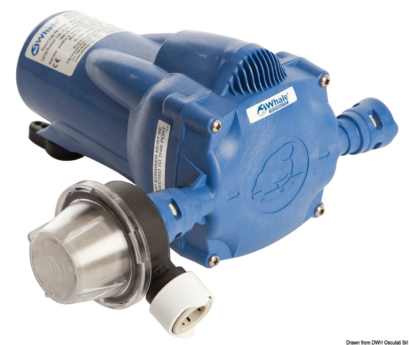 Evoluzione della Universal, la Watermaster a 4 valvole con pressostato automatico è ancora più silenziosa e assicura un flusso potente, adatto per impianti fino a 4 utenze. La carcassa esterna integrale garantisce protezione IP65. Autoadescante fino a 3 metri, può funzionare senza problemi anche a secco o con acqua salata. È dotata di un terzo filo che può essere collegato ad una spia che ne indica il funzionamento. Fornita con filtro aspirazione.