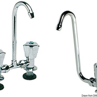 Swivelling spout tab chromed brass cold