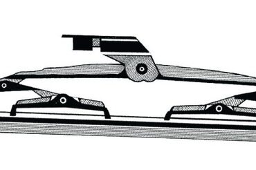 SS windshield blade w. silicone flap 305 mm