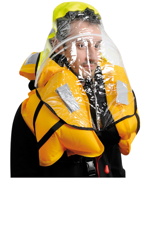 Studiato per le condizioni d'uso più estreme. Spinta 300 Newton che garantisce la massima sicurezza, anche se appesantiti da stivali, cerate, ecc ecc, e una rapidissima rotazione del corpo. Attivazione con sistema idrostatico HAMMAR che evita gonfiaggi accidentali (possibili con i sistemi con pastiglia). OPTIONAL cappuccio ISO 12402-8 antiacqua / antivento Fluo (22.394.10). Cintura di sicurezza omologata ISO 12401. Collare confortevole imbottito. Dotato di nastro cosciale di sicurezza.