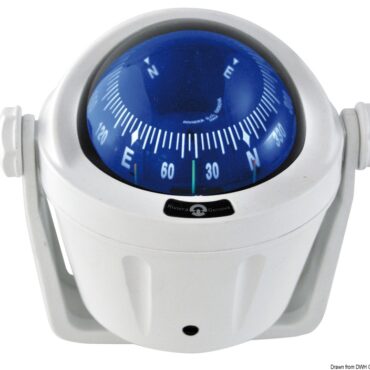 Sospensione semi - cardanica interna. A lettura frontale con divisione di 5°. Complete di illuminazione notturna a LED.