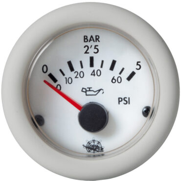 Guardian oil pressure gauge 0-5 bar white 24 V