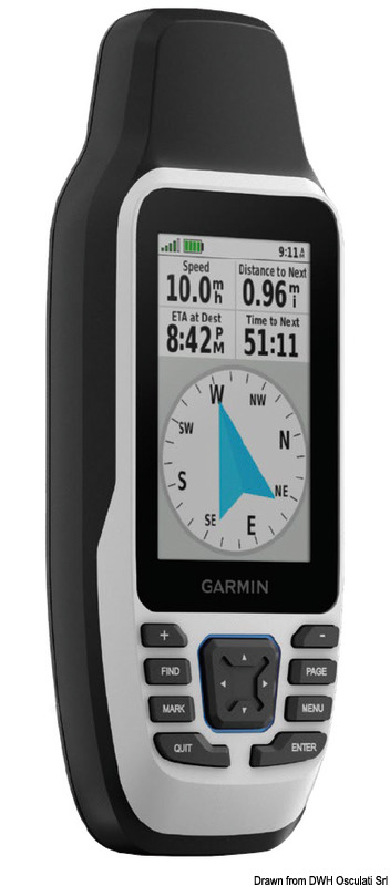 Il GPS portatile GPSMAP® 79s è un dispositivo palmare galleggiante con display a colori ad alta risoluzione, tracciamento satellitare preciso, mappe mondiali o opzionali (compatibile con le cartografie BlueChart G3), ampio spazio di memoria per waypoint e rotte, e una bussola integrata per una navigazione sicura.
