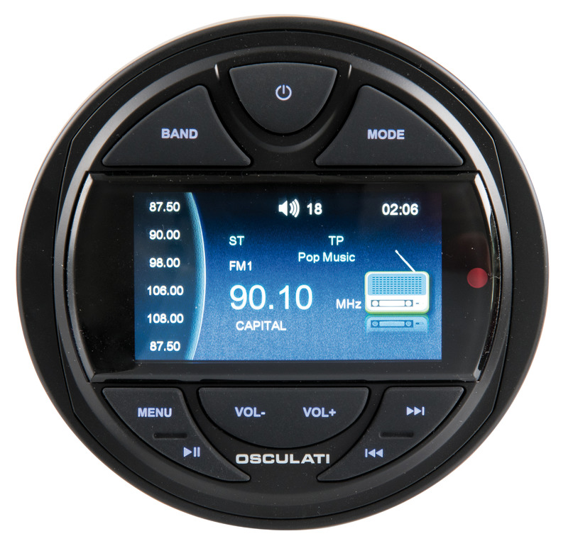 - Dispositivi supportati: Bluetooth/USB/MP3/FM/DAB;- display: schermo a colori 3" video line in/out;- idonea per installazione anche esterna;- input: Bluetooth, USB, 1 coppia stereo RCA;- potenza: 4x40 W;- memoria di back-up;- tensione: 12 V;- accessori: antenna DAB, telecomando.- lunghezza totale del cavo: 2 m