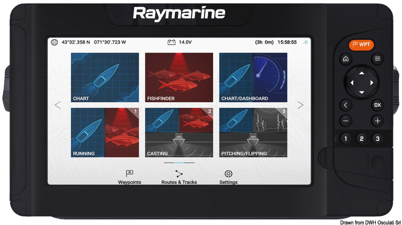 RAYMARINE Element Echo sounder 12 HV w/chart