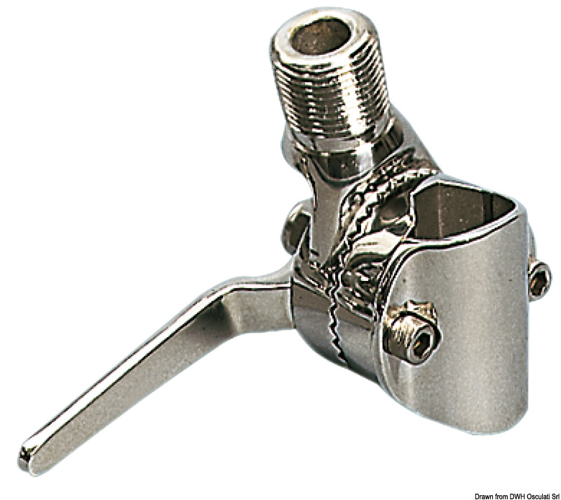 In acciaio inox AISI 316 lucidato a specchio per il montaggio su tubi antenne GPS e VHF.