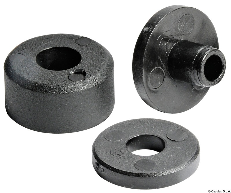Glass stop spacer black (100 pcs) Packaging containing 100 pcs.