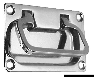 Chromed brass hatch lifting ring 60x90 mm