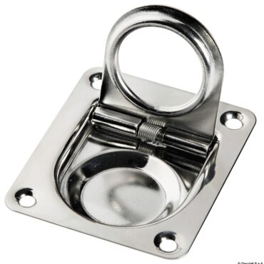 In acciaio inox, molto leggero e robusto, lucidato a specchio. Modello con molla di ritorno dell’anello, per eliminare le vibrazioni.