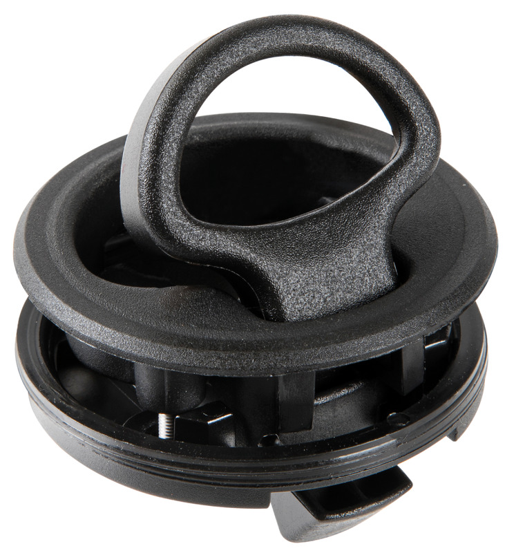 In nylon bianco, completo di squadretta in acciaio inox di battuta e 2 spessori da 2 mm cad.