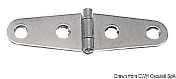 Cerniere in acciaio inox lucidato a specchio sagomate.