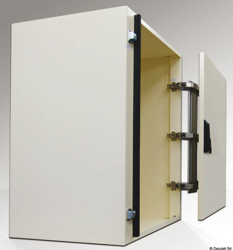 Cerniera MonoFlat LIN-X450 con meccanismo a rotazione laterale.Consente di ruotare lateralmente gli sportelli in un raggio ridotto, ideale per applicazioni con limitato spazio anteriore (quadri elettrici nei corridoi).L'anta non crea ostacoli quando è completamente aperta, dando pieno accesso all'armadio.Rotazione libera e chiusura ammortizzata Soft Close. Semplice installazione, regolabile a 4 vie.