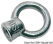 In acciaio inox AISI 316, lucidato con filetto.