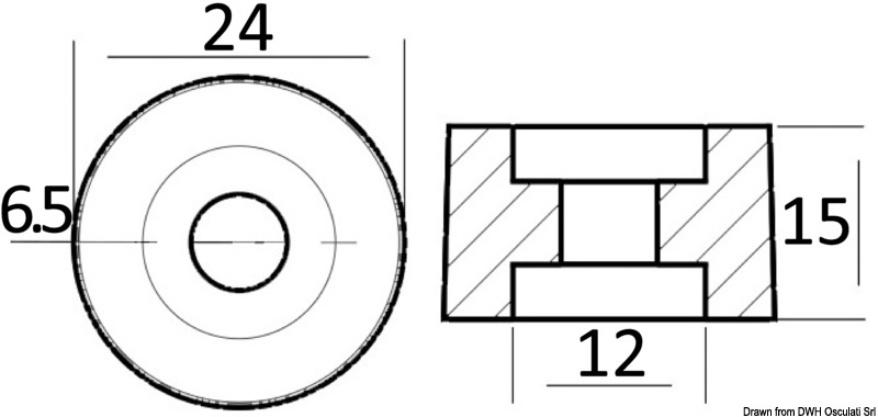 Collecteur zinc anode 70/90/115 HP