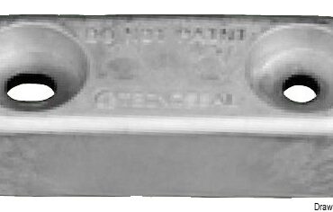 Aluminium oval Vetus type anode 390 g