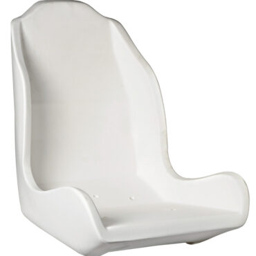 Fabbricata in polietilene rotazionale, completa di inserti in ottone, multipli sulla base, per poter essere applicata a varie colonne o slitta sedile.