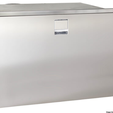 Serie frigo/congelatore a cassetto con apertura frontale e battuta in acciaio inox. Completi di compressore Secop a voltaggio universale 12/24 V.