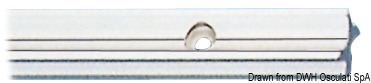 Rotaia a “X”, 19x13x4 mm in alluminio anodizzato, barre da 2 m.
