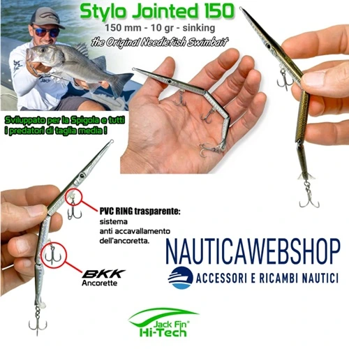 esca artificiale jack fin jointed 150 per la spigola e serra