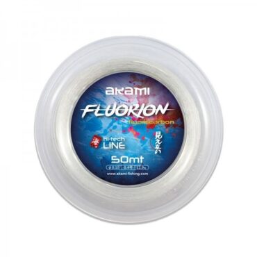 Akami Flurion un flourocarbon indicato per la pesca a spinnning e casting. Fluorin è invisibilie alle prede, presenta un notevole potere di presa, eccezionale resistenza all’abrasione ed al nodo. Imbobinato in un pratico astuccio proteggi filo.