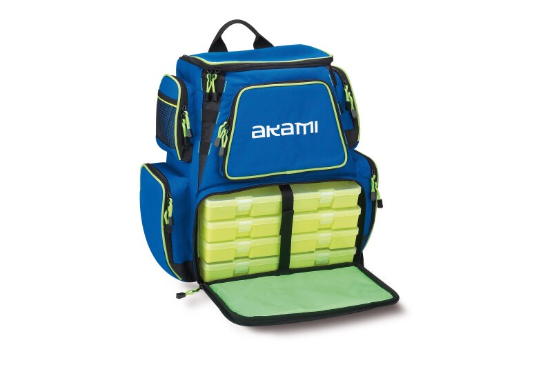 Zaino rigido e confortevole, in materiale idrorepellente con cerniere rafforzate. Dotato di due tasche laterali, due anteriore e una superiore. Inoltre, incorpora quattro cassette porta accessori estraibili rafforzate. Spalliera e manici imbottiti.