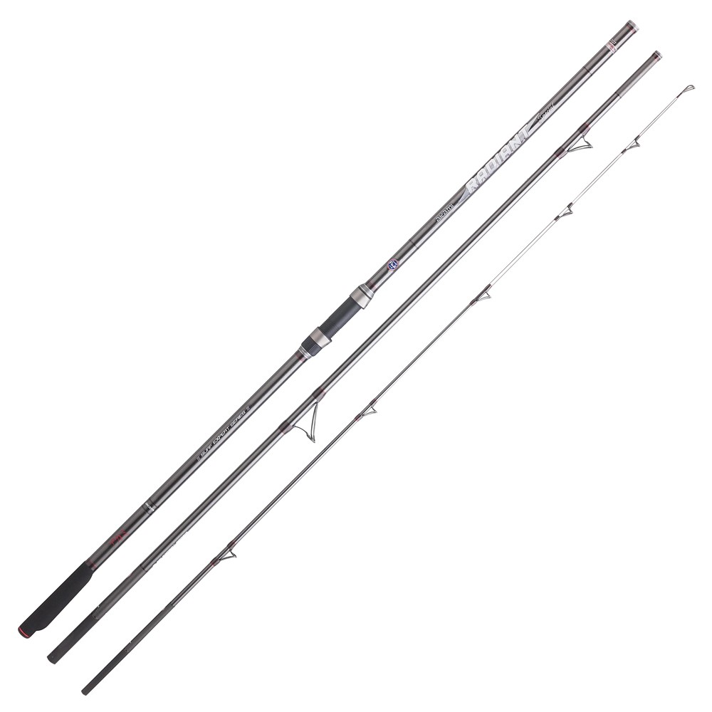 Canna Akami Radiant Special realizzata in carbonio Toray 30TON, realizzata per la tecnica di pesca surfcasting. Presenta una cima solid ibrida in carbonio di ultima generazione trattato con vernice riflettente, in azione 33 号 Rapida. Dotato di anelli FUJI LOW RIDER concept O ed affidabile portamulinello WEBO DPS. Nuovo sistema di allineamento dei tratti sviluppato da Akami Japan, potenza, leggerezza e sensibilità, il tutto combinato con un’estetica senza pari grazie alla sua pittura giapponese grigio metallizzato.Fusto in Toray 30TON Anelli serie Fuji LOW RIDERCustodia Akami Premium