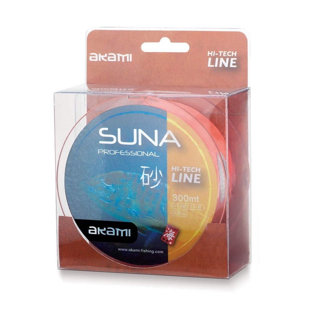 Akami Suna è un monofilamento ideale per qualsiasi tecnica di pesca da saltwater e freshwater. Specificamente progettato per la cattura di grosse prede con denti aguzzi, come Luccio, Onno, Dentice e Spigola.
